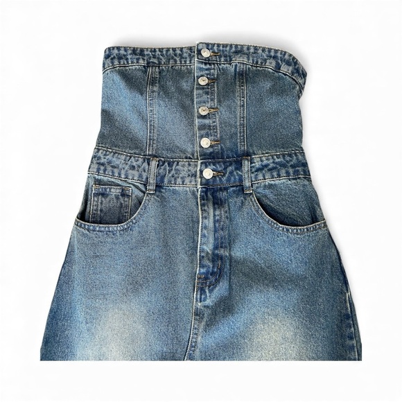 White Fox Boutique Denim Maxi Dress - Picture 7 of 16